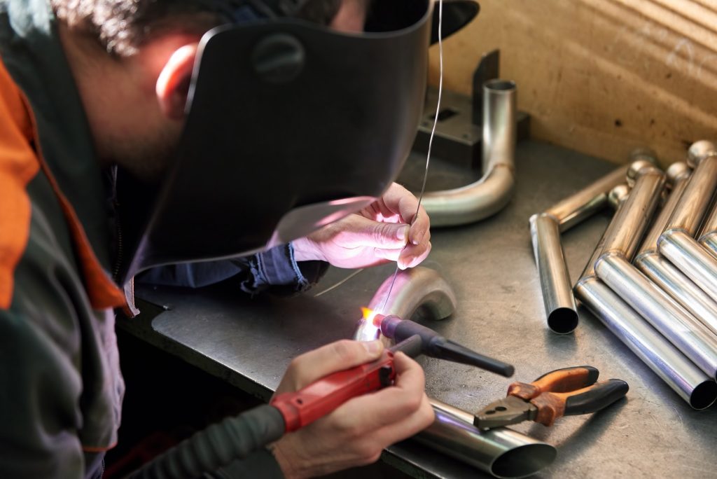 Welder at the factory.